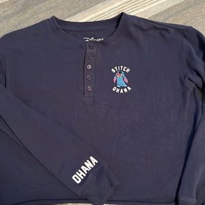 Stitch Ohana long sleeve cropped top.